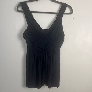 Burberry Navy ruched sleeveless blouse size small